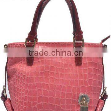 Classical Name Brand Lady PU Fuchsia Red Handbags