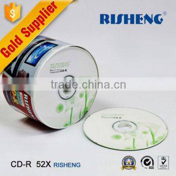 RISHENG full face white inkjet printable cd-r blank/CD-R 52X/Printable disc