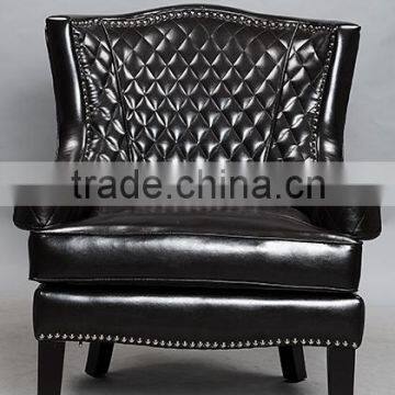 Leather Antique Dark Brown Tub Chair photo-4