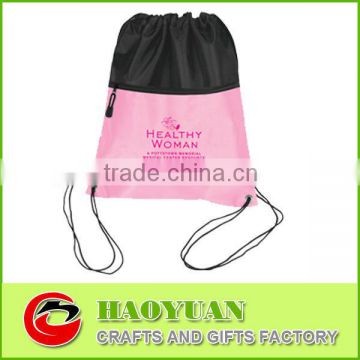 polyester bag or nylon drawstring backpack