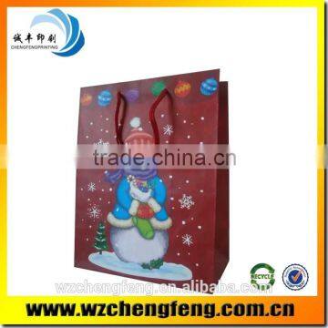 Custom Printed Red Paper Package Bag for Christmas photo-1