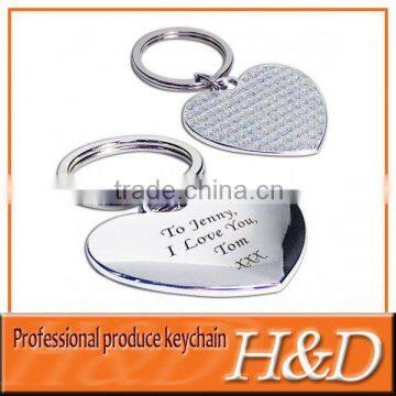 heart stainless steel keyrings for girls