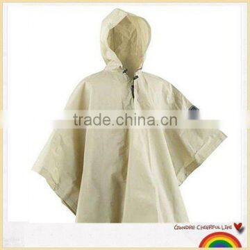 Hooded polyester waterproof biking rain poncho