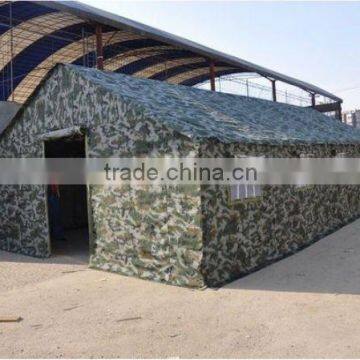 big camouflage army tent