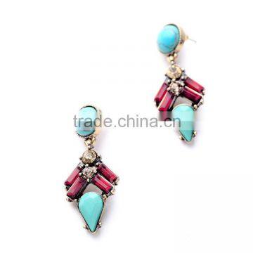 Natural Kallaite Turquoise Dangle Earrings, Designer Earrings for Cute Girls photo-3