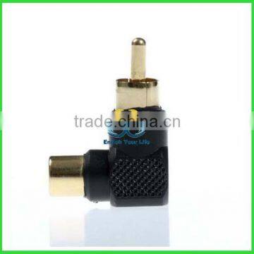 RCA M/F Gold Right Angle Audio or Video Adapte