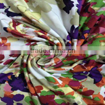 Polyester Print Knit Fabric For Women's Dress