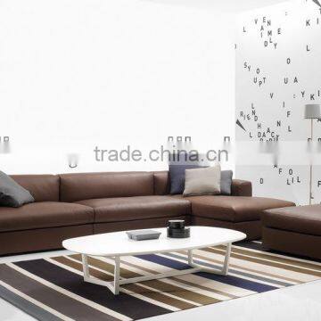 Italian style leather L shape sofa D-63 F+H+K