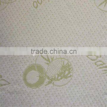 zhejiang textile popular item CY 1102-4B white green bamboo polyester fabric for sponge mattress pad