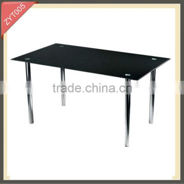 modern glass japanese stainless steel solid wood dining table ZYT005