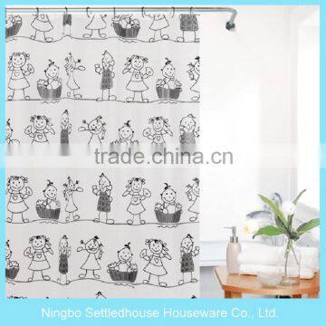 Character Fashion Design PEVA Shower Curtain With Children photo-2