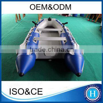 High pressure rc boats for fishing aluminum panel floor runabout HLL330 set with fishing rod holder