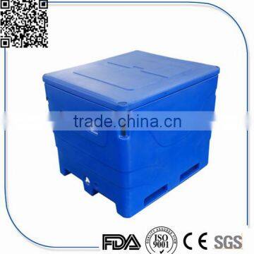 Plastic rotationally molded Large Cooler For Fish Frozen Storing Fish bins