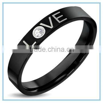 PERSONALIZED STAINLESS STEEL black ring