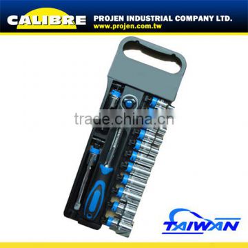 CALIBRE 15PC 1/2"Dr Socket and Ratchet Handle Combined Socket Set