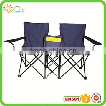 Cheap stylish double camping chair with icebag