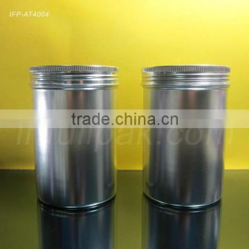 400g/400ml Shiny Silver Aluminum Spice tin can