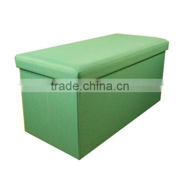 Green Double Foldable Storage Sitting Bench