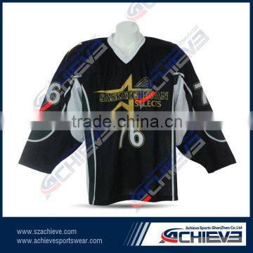 wholesale embroidery design high quality blank reversible hockey jersey garment