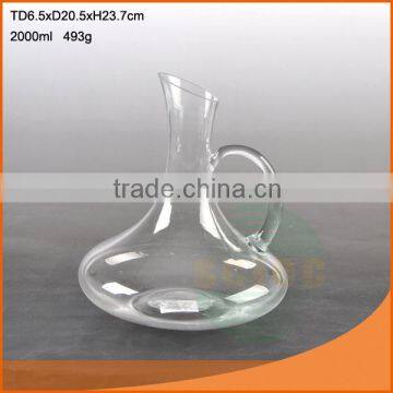 wholesale glass wine decanter with handle