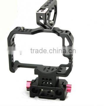 NEW GH4 Rig Kit Cage Baseplate Top Handle 15mm DSLR camera rig