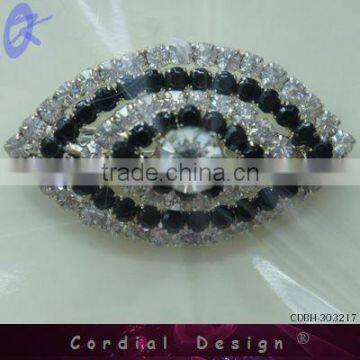 2013 newest design fashion rhinestone eye brooch for wedding