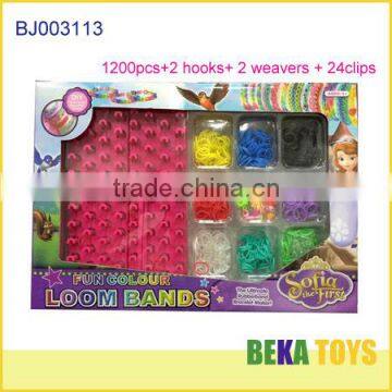 Fashion kids diy twist rubber loom band kit make bracelet bands