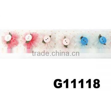 baby girl hair accessories button silk flower baby hair clips wholesale