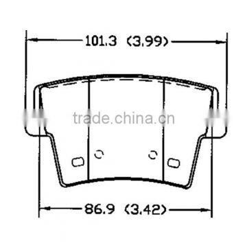 high performance brakes D1057 5142560AA for DODGE CHRYSLER rear sintered brake pads