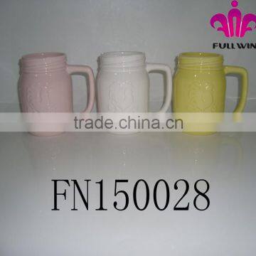 Multi Color Ceramic Mug With Rooster Design photo-1