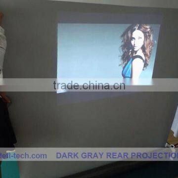 Rear projection foil window display, high resolution adhesive rear projection screen foil