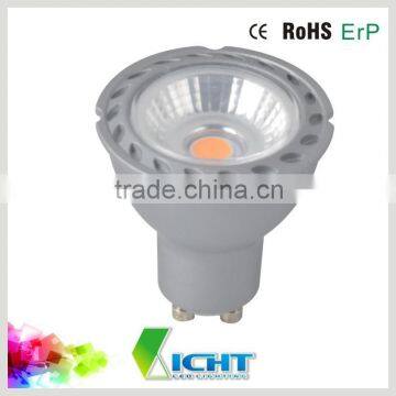 gu10 cob 7w 560lm silver led spotlight
