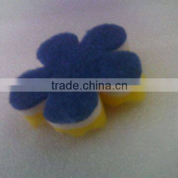 factory fast sale ! flower shaped kitchen cleaning sponge