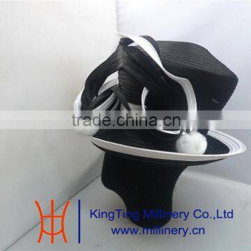 Ladies Formal Church Hats Wholesale Stylish Satin Ribbon Hats For Party BM-5070