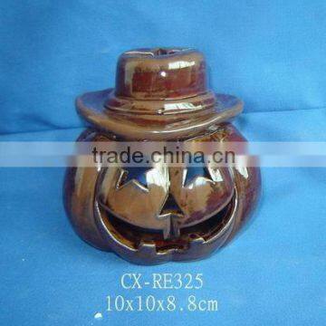 Beautiful Halloween Decorative Pumpkin, Halloween Ceramic Pumpkin Lantern