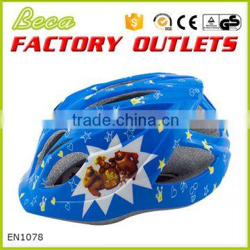 Blue color safety protection CE kids bicycle helmet