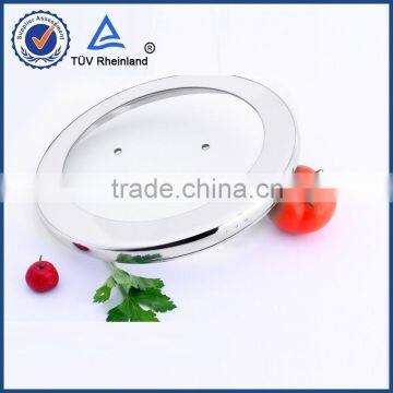 good welding rim glass lid with knob and handles color sleeve