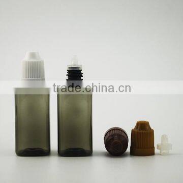 wholesale 30ml 50ml square shape pet e liquid dropper bottle with childproof cap                        
                                                Quality Choice