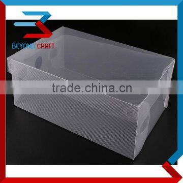 GOOD price stackable plastic foldable folding shoe box removable lids