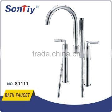 Attractive brass chrome finish tub and shower faucet with hand shower