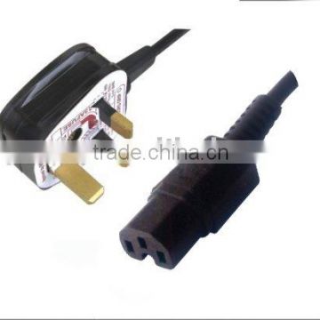 UK 13A Fused Plug IEC C15 Connector power cord