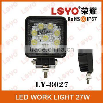 Popular Square model 4'' led working light IP67 offroad auto 27W Led work light