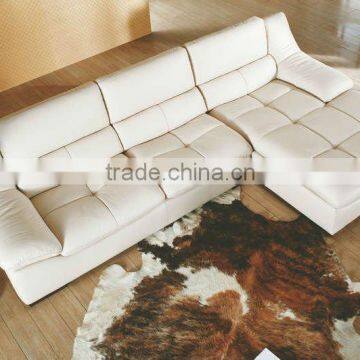 Indian Indoor Furniture White Leather Sectional Sofa Modern Quality Choice photo-2