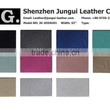 Fashionable PU Synthetic Foiled leather bright colored leather for bags, handbags, sofa, and etc