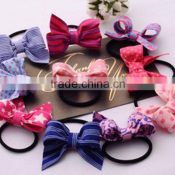 Top Selling Cute Bowknot Hair Accessories For Women Scrunchy, Leather Headbands Elastic Hair Bands photo-3