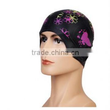 high quality silicone swimming cap for kids and adult&earflaps&2015 new style&