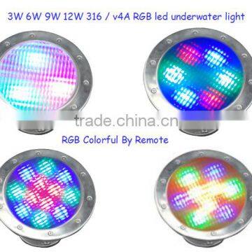 3W 6W 9W 12W 15W IP68 LED Underwater Light For Outdoor Lighting