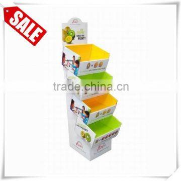 Supermarket customized cardboard fruit display stands