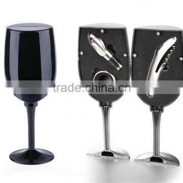 Wine Bottle Shaped Wine Set / 5 Piece Wine Bottle Accessory Gift Set photo-2
