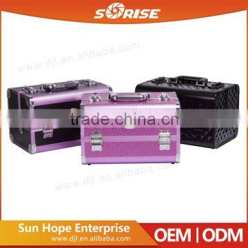 Europe Design Commercial Beauty Makeup Aluminum Trolley Case With Light and Mirror Quality Choice photo-3